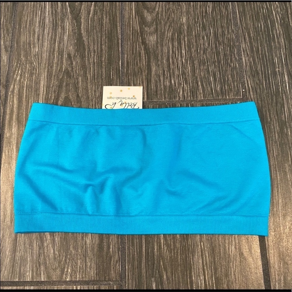 Zenana Outfitters Seamless Solid Bandeau in Teal